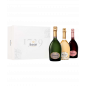 RUINART champagne Gift Set 3 bottles, “R” de Ruinart, Blanc De Blancs, Brut Rosé