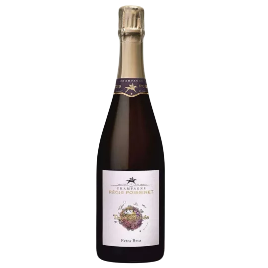 Bottle of Champagne Poissinet Cuvée Terre d'Irizée Extra-Brut, front view
