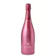 Bottle of Champagne Taittinger Nocturne Rosé, rosé d'assemblage, front view