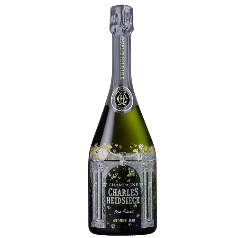 CHARLES HEIDSIECK Brut Réserve Collector 200 years Champagne Bottle"