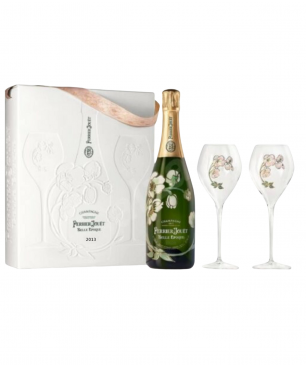 Champagne Gift set PERRIER JOUET Belle Epoque 2013 with 2 glasses