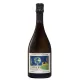 Bottle of Champagne Chavost Eureka Brut Nature, colored label, front view