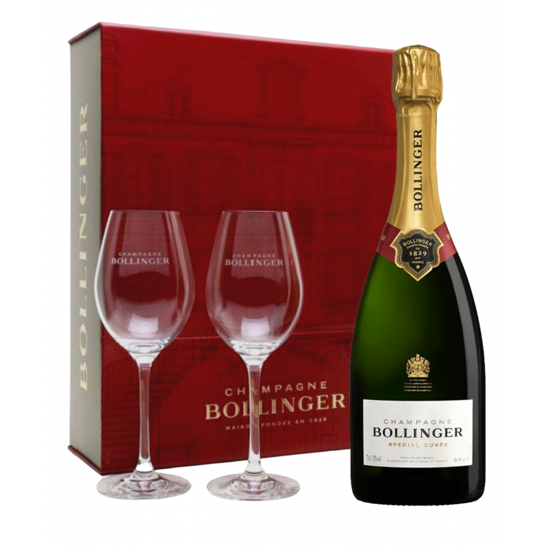 BOLLINGER Spécial Cuvée gift sets with 2 champagne glasses