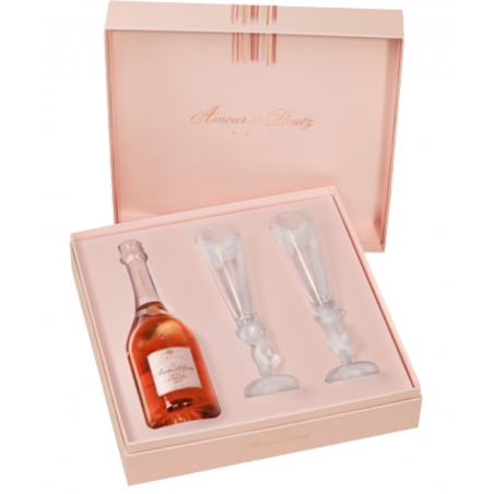 DEUTZ Amour De Deutz Rosé 2013 gift sets with 2 champagne glasses