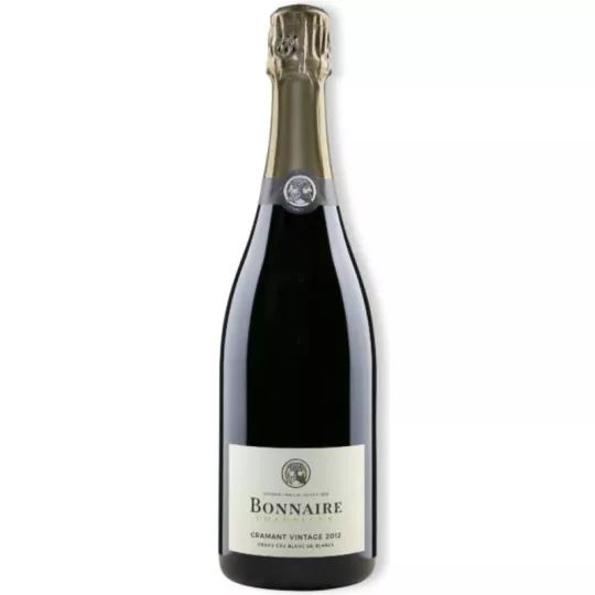 Bottle of Champagne Bonnaire Cramant Blanc de Blancs 2015, front view
