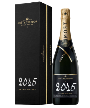 Moët & Chandon Grand Vintage 2015 Champagne with Case - Elegant Bottle