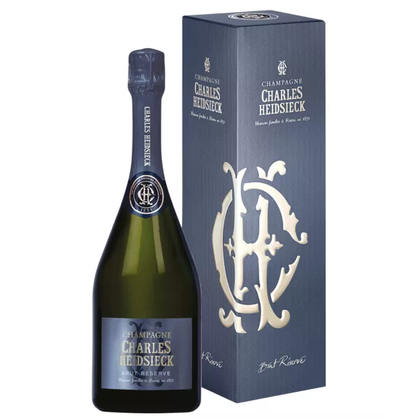 Bottle of Champagne CHARLES HEIDSIECK Brut Réserve with case