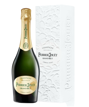 Perrier-Jouët Grand Brut Champagne with Case - Elegant Bottle