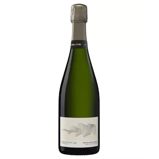 Bottle of Champagne Franck Bonville Blanc de Blancs Millésime 2015, front view