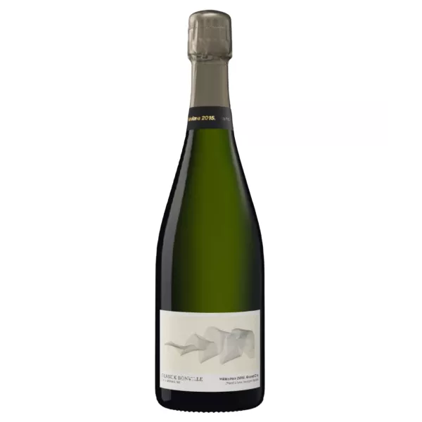 Bottle of Champagne Franck Bonville Blanc de Blancs Millésime 2015, front view