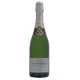 Bottle of Champagne Ernest Remy Brut Blanc de Noirs, silver label, front view