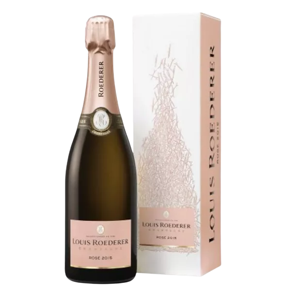Bottle of Champagne Louis Roederer Rosé Millésime 2016, front view