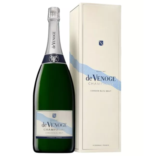 Champagne De Venoge Brut Cordon Bleu Magnum 1.5L bottle, front view