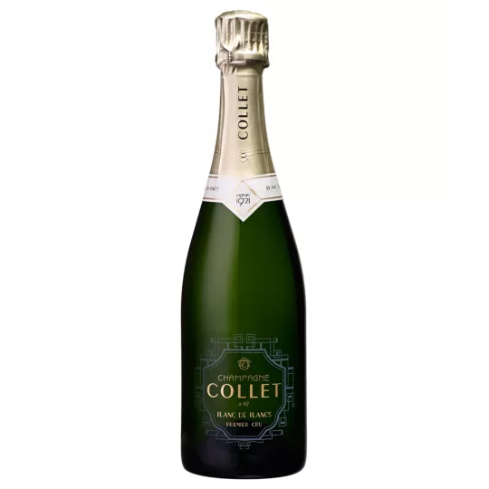 Bottle of Champagne Collet Blanc de Blancs Premier Cru, magnum 1.5L, front view