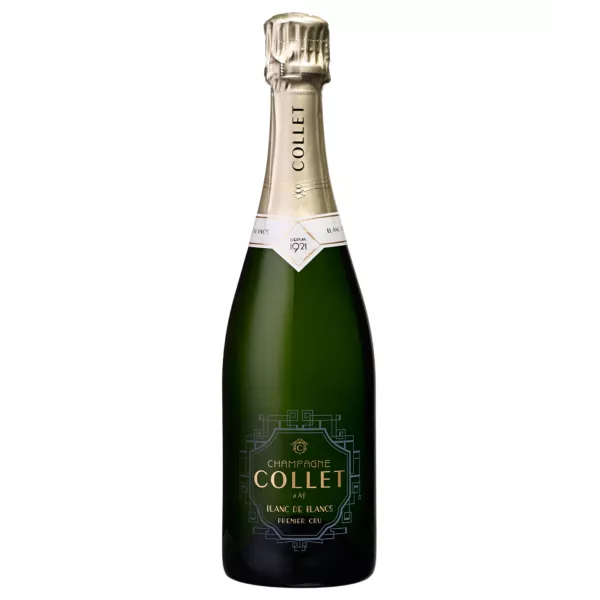 Bottle of Champagne Collet Blanc de Blancs Premier Cru, magnum 1.5L, front view