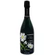 Bottle of Champagne Baron Dauvergne Fine Fleur Blanc de Noirs in Magnum format, floral label, front view.