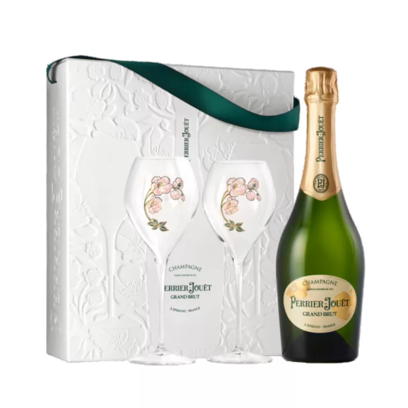 Perrier-Jouet Grand Brut Champagne Box - Elegance and Tradition