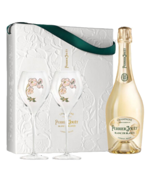 PERRIER-JOUËT champagne Gif Set Blanc De Blancs with 2 glasses
