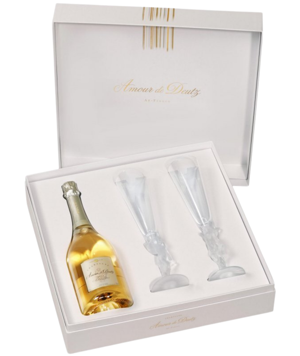 DEUTZ champagne Gif Set Amour de Deutz 2013 with 2 glasses