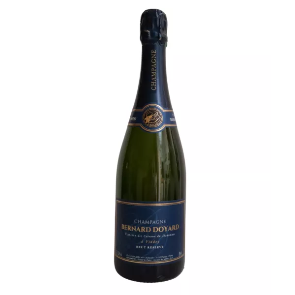 Bottle of Champagne Bernard Doyard Brut Réserve Blanc de Blancs, front view