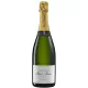 Bottle of Champagne Paul Bara Extra Brut Grand Cru, front view, white label, gold cap