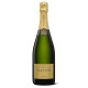 Bottle of Champagne Haton Cuvée Réserve, gold label, front view