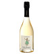 Bottle of Champagne Blanc de Blancs Pinot Chevauchet Sablière, front view, white label and gold cap