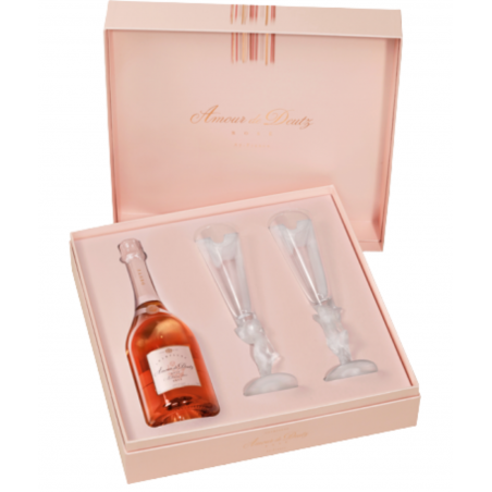 DEUTZ Amour De Deutz Rosé 2008 gift sets with 2 champagne glasses