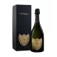 Bottle of Champagne Dom Pérignon Millésime 2015, front view with gold label
