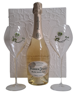 PERRIER-JOUËT champagne Gif Set Blanc De Blancs with 2 glasses