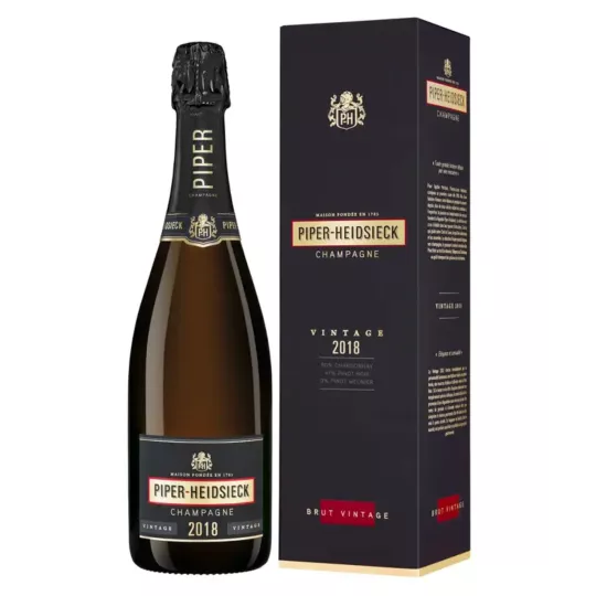 Bottle of Champagne Piper-Heidsieck Millésime 2018, front view