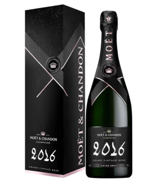 MOET & CHANDON champagne Grand Vintage Rosé 2016 with case