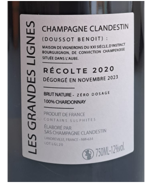 Clandestin champagne Les Grandes Lignes