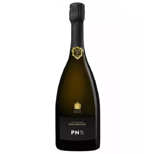 Champagne bottle Bollinger PN AYC18, 75 cl, front view