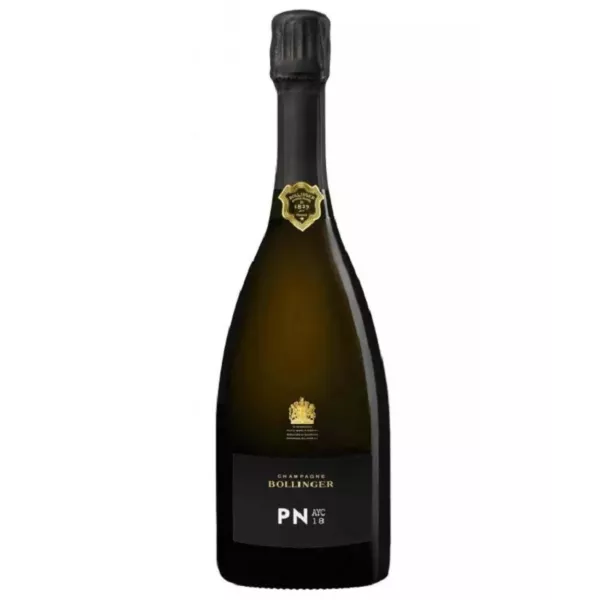 Champagne bottle Bollinger PN AYC18, 75 cl, front view