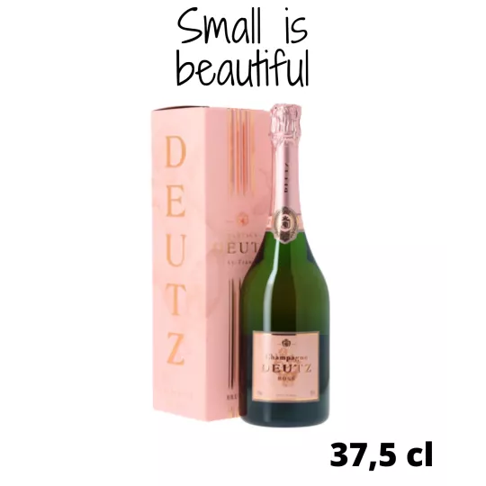 Bottle of Champagne Deutz Brut Rosé 37.5cl, front view