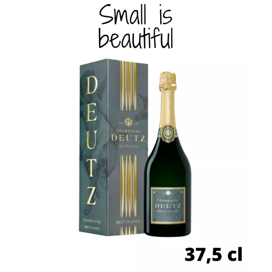 Bottle of Champagne Deutz Brut Classic 37.5cl, front view