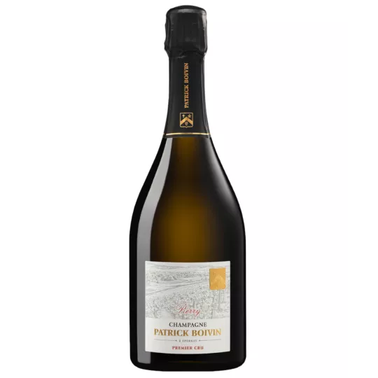 Bottle of Champagne Patrick Boivin Millésimé 2020, front view, label visible