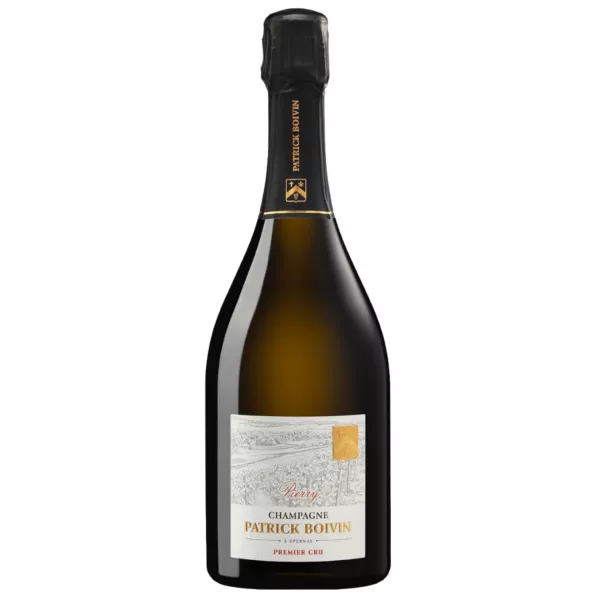 Bottle of Champagne Patrick Boivin Millésimé 2020, front view, label visible