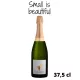 Half-bottle of Champagne Jean de La Fontaine L'Éloquente Brut, front view on neutral background