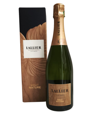 Bottle of Champagne LALLIER Cuvée Brut Nature with case