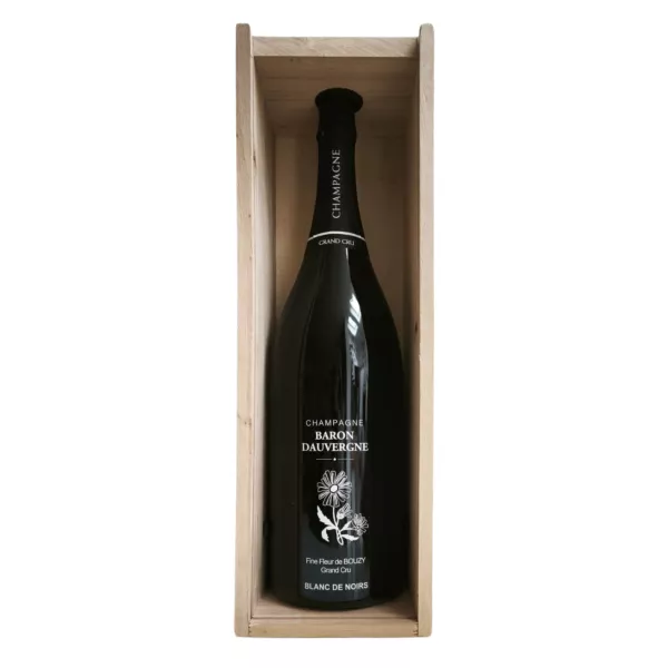 Jeroboam with wooden case of Champagne Baron Dauvergne Fine Fleur 3L celebration bottle