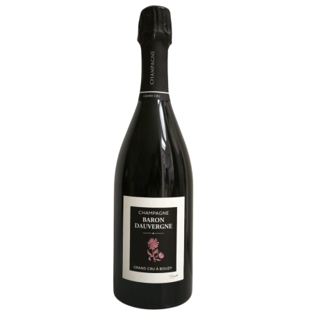 Bottle of champagne Baron Dauvergne Grand Cru Elégance Rosé
