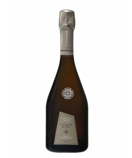 Bottle of Champagne Claude Cazals Clos De La Chapelle 2017, front view, label visible