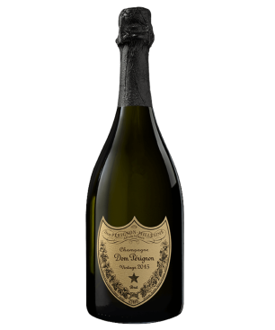 Bottle of Champagne Dom Pérignon 2015 - front view