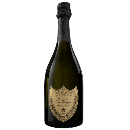 Bottle of Champagne Dom Pérignon 2015 - front view