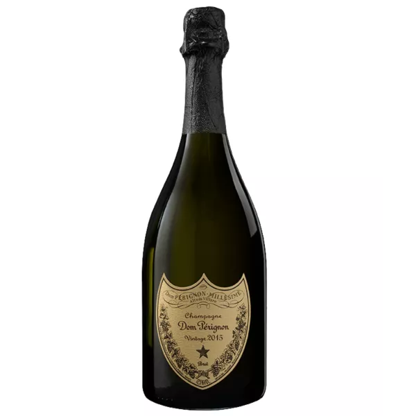 Bottle of Champagne Dom Pérignon 2015 - front view