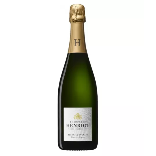 Champagne Henriot Blanc de Blancs - 75 cl bottle on white background