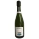 Bottle of Champagne R.Faivre Les Reflets du Clocher Extra Brut, white-black label, 750 ml.