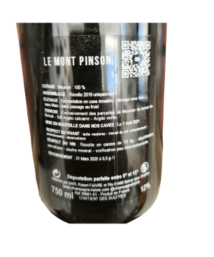 Champagne R. Faivre Le Mont Pinson